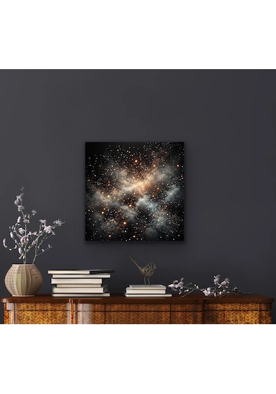 Uzay Boşluğu Kanvas Tablo 60x60cm Çok Renkli