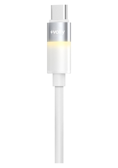 Type C Hızlı Şarj Kablosu Type-c To Type-c, 60w, 480 Mbps, 1.2m, Pd, Led Işıklı Beyaz