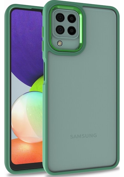 Samsung Uyumlu Galaxy A22 Renkli Kenarli Parlak Flora Kilif 547924904