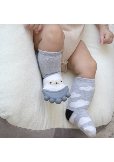 Ilkebebe Babyjem Diş Kaşıyıcılı Havlu Bebek Çorabı 652