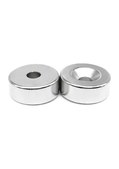 Ø15x10/5,5x5mm Havşa Delikli Neodyum Mıknatıs, Çap 15 Mm, Kalınlık 5 Mm 8 Adet