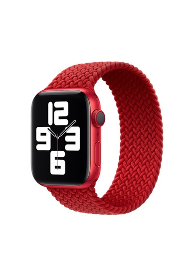 Apple Watch Uyumlu 3 Serisi 38 Mm Kumaş Örgü Solo Loop Tek Parça Kordon Kayış Medium 14.9 Cm