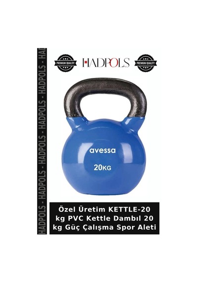 Özel Üretim Kettle-20 Kg Pvc Kettle Dambıl 20 Kg Güç Çalışma Spor Aleti