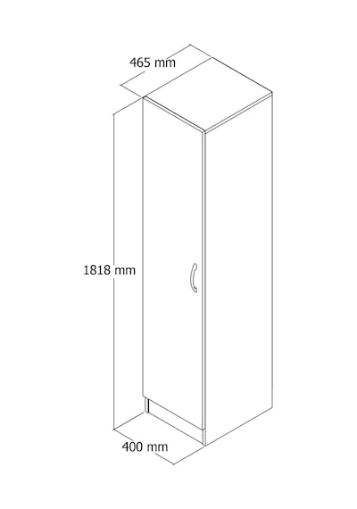 tanmob 1 Kapılı Gardrop Beyaz - Grd0301