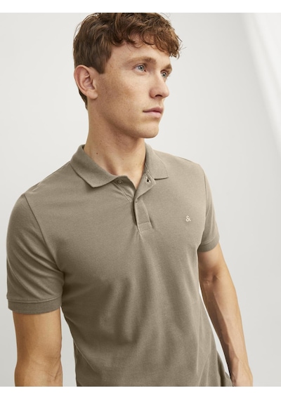 Jack & Jones Düz Renk Polo Yaka Tisört - 12136516 Coriander Çok Renkli