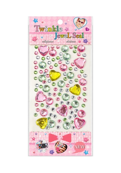 Taş & Kalp Rhinestone Sticker Yapışkanlı Saç, Yüz, Tırnak, Vücut Ve Süs Taşı Çok Renkli