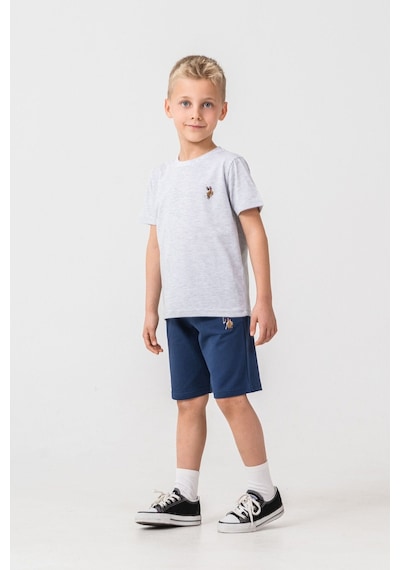 U.S. Polo Assn. Erkek Çocuk Gri Bermuda Takım Us2470-c-v4 Gri-02