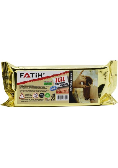 Fatih Seramik Hamuru Doğal Kil 500 Gr Kahverengi 36425