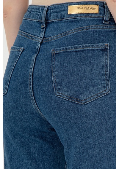 U.S. Polo Assn. Kadın Mavi Slim Flare Fit Jean Pantolon 50295426-DN0022