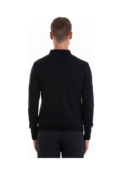 Hatemoğlu Lacivert Regular Fit Düz Polo Yaka Triko Kazak Lacivert Hatemoğlu Lacivert Regular Fit Düz Polo Yaka Triko Kazak Lacivert