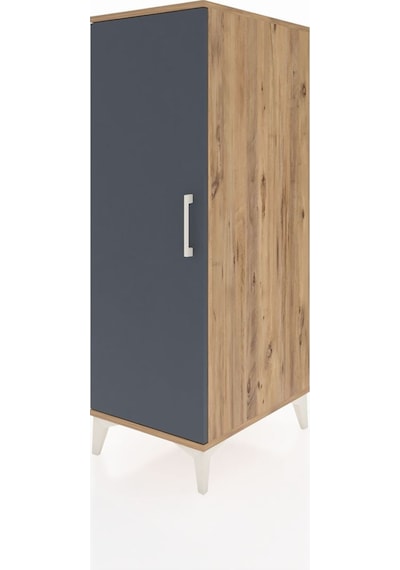 Kronos Dolap 2 Raflı Tek Kapaklı 44x59x134 Çam-antrasit Çam