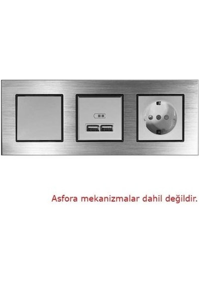 Asfir Schneider Asfora Serisi Alüminyum Gümüş Üçlü Çerçeve Alg203-71 Modeli
