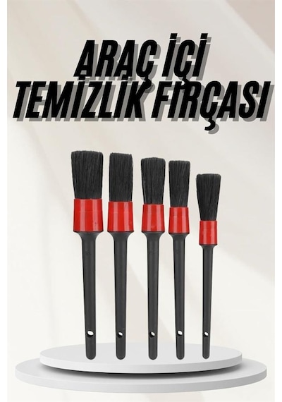 Gld-spt- Araç İçi Led Aksesuar 5 Farklı Detaylı Araba Temizlik Fırçası Oto Temizleme Fırçası