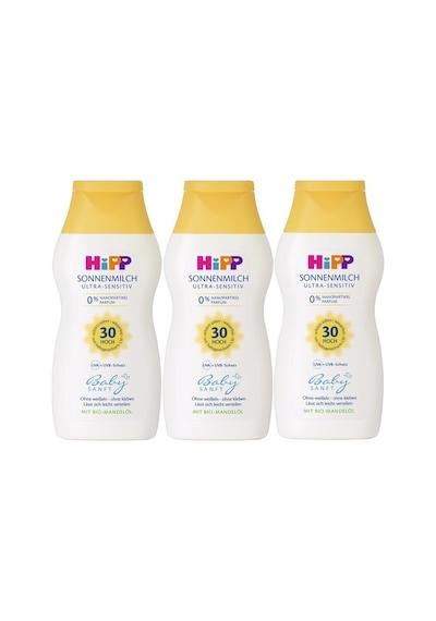 Hipp Babysanft 30 Faktör Bebek Güneş Sütü 200 ML x 3