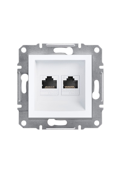 Schneider Eph4870121 Asfora Beyaz 2xRj45Cat6-Utp