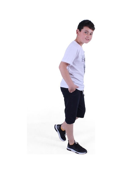 Fyk Kids Vintage Custom Yazı Baskılı Erkek Çocuk Yazlık Takım Beyaz