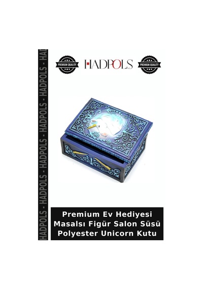 Premium Ev Hediyesi Masalsı Figür Salon Süsü Polyester Unicorn Kutu