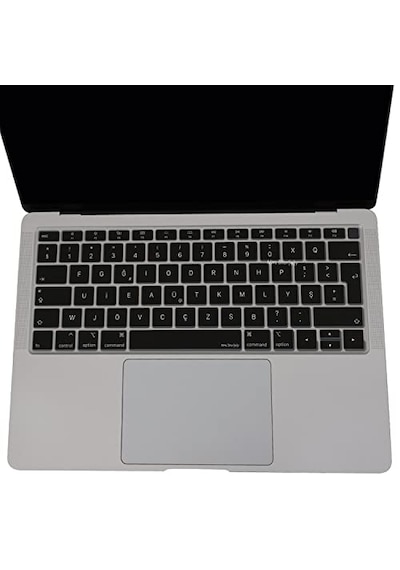 Macbook Air 13 Retina Türkçe F Klavye Koruyucu A1932 A2179 A2337 M1 2018-2020 Uyumlu Silikon Keyboard Cover Touch Id