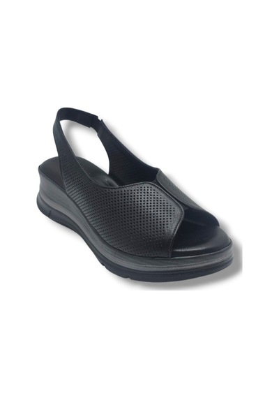 Ellanor S-564-26 Hakiki Deri Anatomik Dolgu Taban Kadın Sandalet Siyah Ellanor S-564-26 Hakiki Deri Anatomik Dolgu Taban Kadın Sandalet Siyah