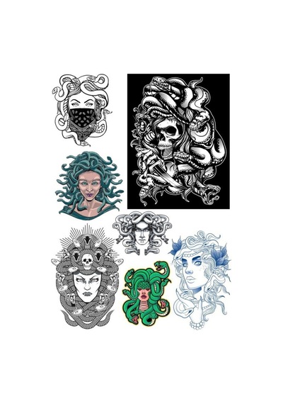 Medusa Sticker Set-1 7 Parça Telefon, Tablet, Defter, Laptop Sticker