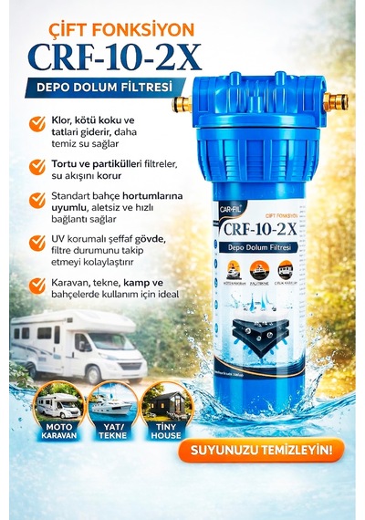 Car-fil Kamp, Karavan & Tekne Tipi Kötü Koku, Renk Ve Tat Düzenleyici Deposu Dolum Filtresi