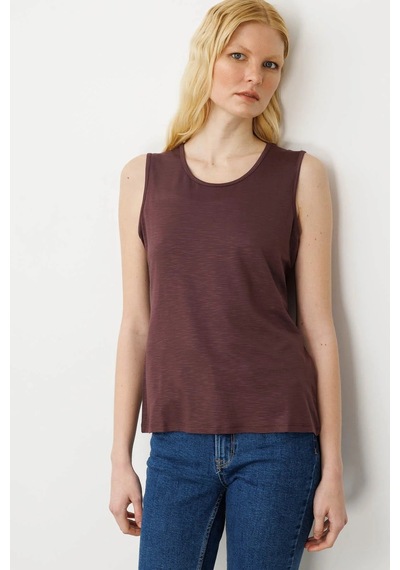 Desen Triko Kadın Sıfır Yaka Flamlı Kumaş Basic Askılı T-shirt 24086 Kahverengi Kahverengi Desen Triko Kadın Sıfır Yaka Flamlı Kumaş Basic Askılı T-shirt 24086 Kahverengi Kahverengi