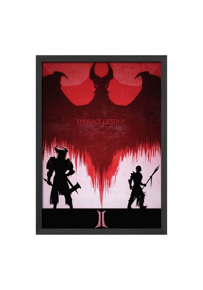 Dragon Age Siyah Ahşap Çerçeveli Poster, Dekoratif Oyun Duvar Tablosu
