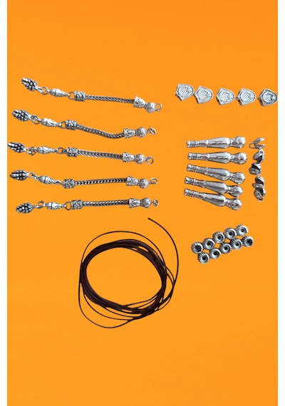 Tesbih Yapma Aparatları İmame Yapım Seti İmame Püskül Metal Ara Tesbih İpi 5 Takım