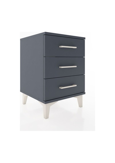 Hyperion Komodin 3 Çekmeceli 44x44x64 Antrasit-antrasit Antrasit