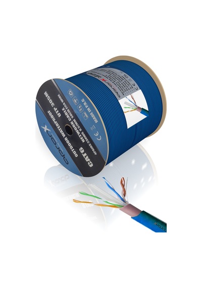 Apronx Cat6 23AWG 305 Metre Outdoor 0.57 MM Mavi Network Kablosu