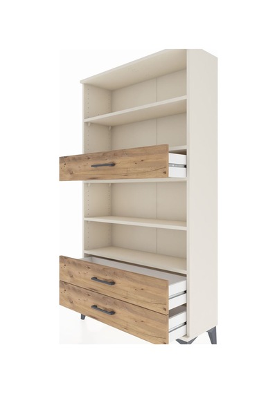 Arges Dolap 4 Raflı 3 Çekmeceli 88x30x163 Aytaşı-çam Aytaşı