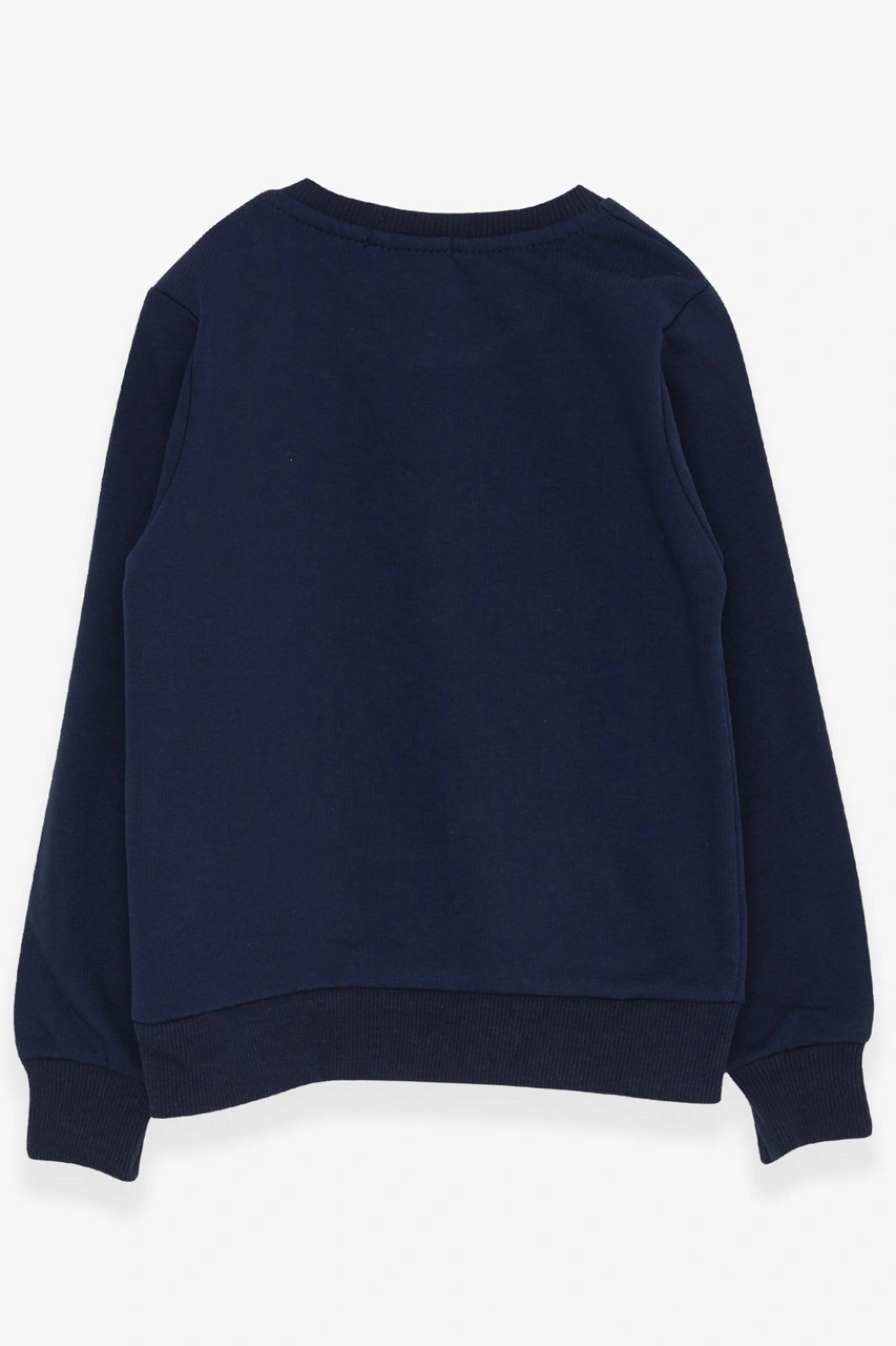 Breeze Erkek Çocuk Sweatshirt Yazı Baskılı 2-6 Yaş, Lacivert Lacivert
