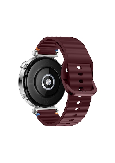 Huawei Watch Gt6 41mm İle Uyumlu Dalga Desenli Tokalı Yumusaş Soft Silikon Kordon