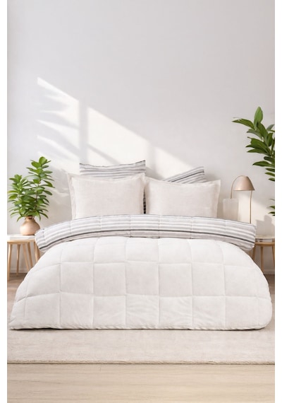 Elart West Comfort Uyku Seti Çift Kişilik 195x215 Cm Krem