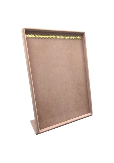 Yerli Üretim Süet Kumaş Tırnaklı Pembe Renk 34/24 Cm Ayaklı Tesbih Takı Stand Çok Renkli