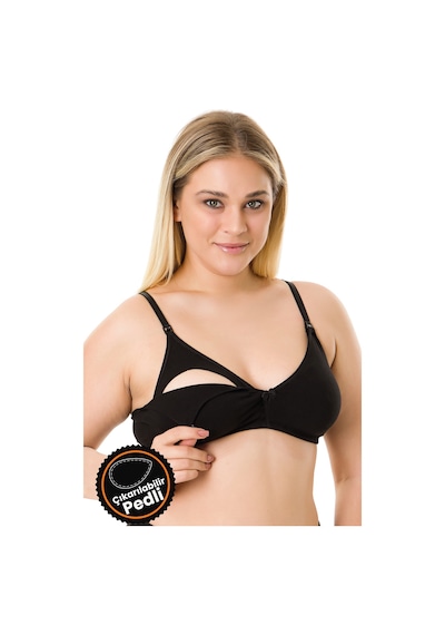 Parlingerie Çıkarılabilir Pedli Emzirme Sütyeni Siyah