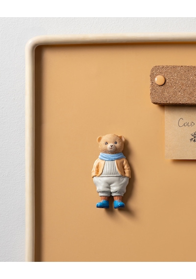 Madame Coco Paddington Bear Magnet - Somon/mavi - 4x8 Cm 8684427186992 Çok Renkli