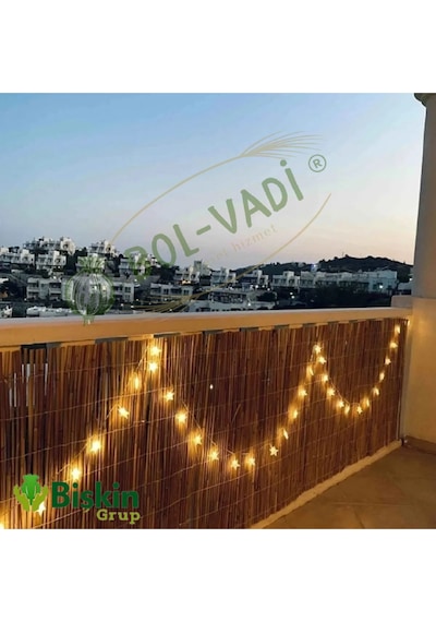 75cm Yükseklik X 250cm Genişlik Bambu Kamış Hasır Çit Dekoratif Bahçe Balkon Ve Duvar Çiti Reed Fence