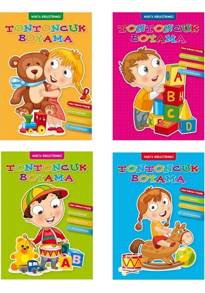 Nokta Birleştirmeli Tontoncuk Boyama 4 Kitap Takım