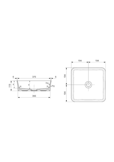 Bocchi Sottile Slim Line Çanak Lavabo 38 Cm Parlak Beyaz 1477-001-0125