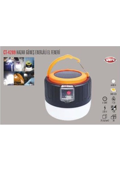 Cata Ct-4289 Urla Solar Kamp Feneri N11.4899 Siyah
