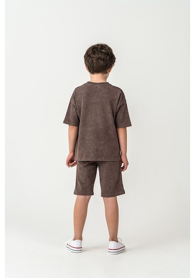 U.S. Polo Assn. U.s. Polo Assn Erkek Çocuk Bermuda 2'li Takım Çikolata-2530 Kahverengi