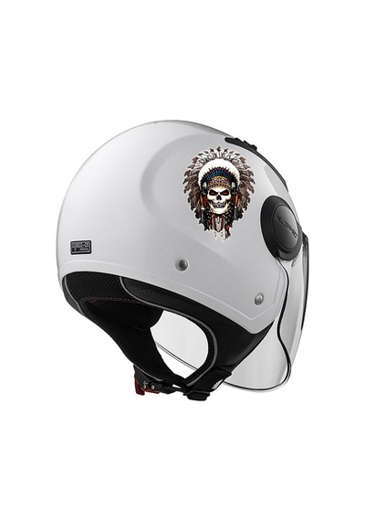 Kızıldereli Kurukafa Motorsiklet Kask Laptop Ve Araç Sticker 14x10cm
