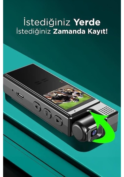 Torima Cmr-19 Siyah 4k 180 Derece Vücut Kamerası Wifi Gece Görüşlü Aksiyon Kamerası