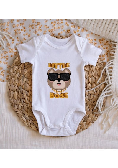 Bitmeyenkartus Bk Kids Little Boss Tasarımlı Bebek Body Zıbın - Model 3 Çok Renkli