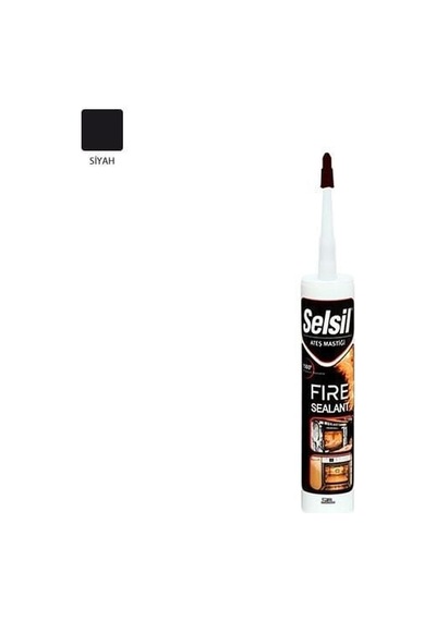 Selsil Ateş Mastiği Siyah 300 Ml 1500 Dereceye Renkli