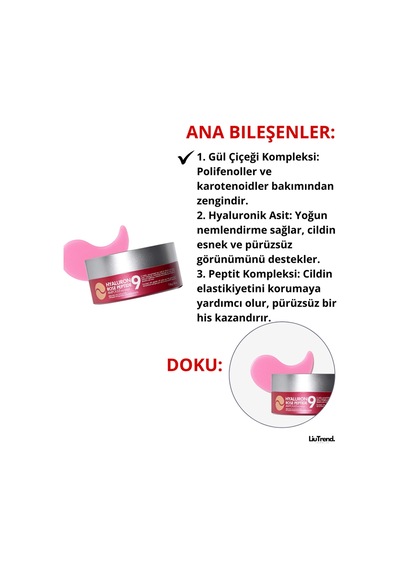 Medipeel Hyaluron Rose Peptide 9 Ampoule Eye 60 Adet Gül Özü Ve Peptidler Içeren Göz Bandı M0085