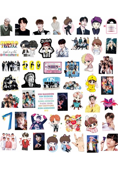 Bts Yıldız Çocuklar Macbook Notebook Tablet Telefon Ajanda Laptop Defter Sticker Seti Diğer