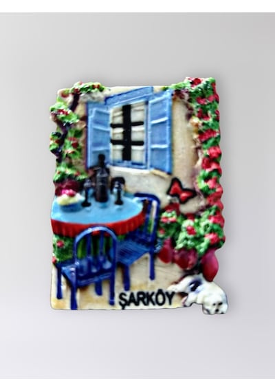 Şarköy Polyester Kabartmalı Magnet 5 X 6,5 Cm Dekoratif Hediyelik Buzdolabı Süsü Kod:1682