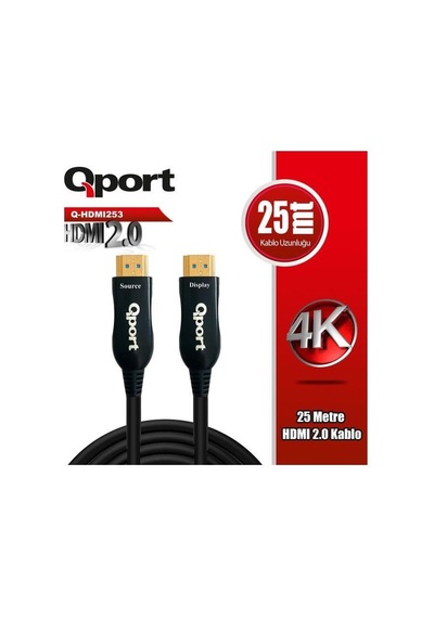 Qport Q-hdmı253 Hdmı Kablo 25mt Ver2.0 Altın Uçlu 3d 4k-192404
